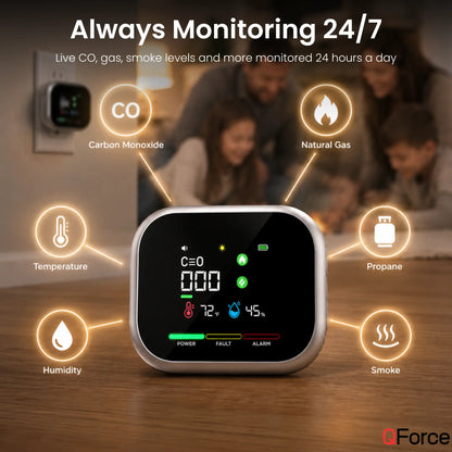 QForce 6 In 1 CO Detector