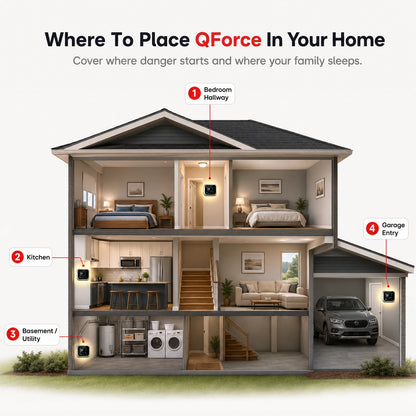 QForce 6 In 1 CO Detector
